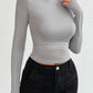 Devine Mock Neck Long Sleeve T-Shirt