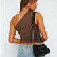 Mandy Ruched One Shoulder Tank