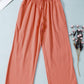 Drawstring Paperbag Waist Wide Leg Pants