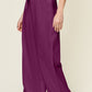 Double Take Full Size Texture Drawstring Wide Leg Pants