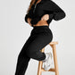 Half Zip Long Sleeve Top and Joggers Active Set