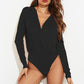 Surplice Long Sleeve Bodysuit