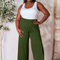 Double Take Full Size Smocked Wide Waistband Wide Leg Pants