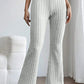 Basic Bae Full Size Ribbed High Waist Flare Pants