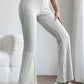 Basic Bae Full Size Ribbed High Waist Flare Pants