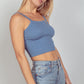 VERY J Cable Knit Seamless Cropped Cami