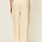 Double Take Full Size Texture Drawstring Wide Leg Pants