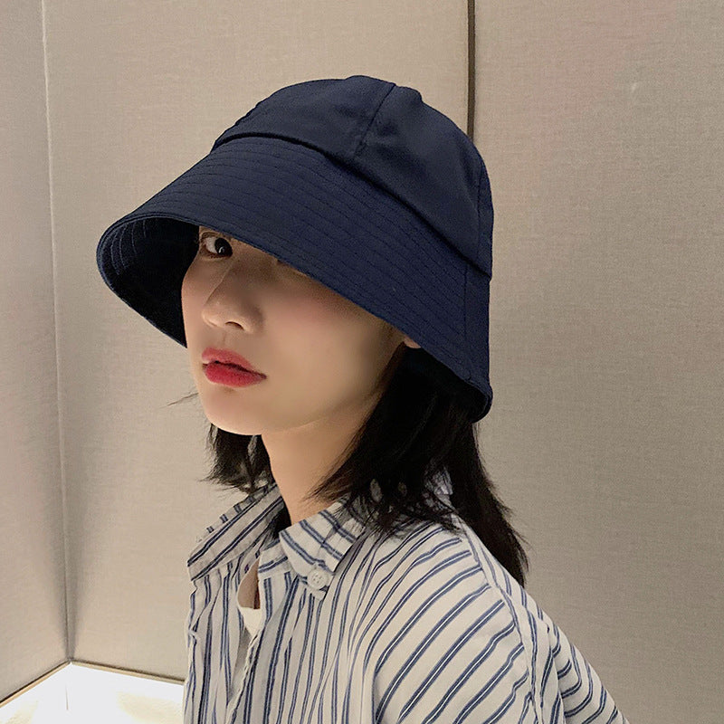 Fisherman's hat ladies literary Japanese casual hats Korean version of the wild street outdoor travel sunshade sunscreen cap cotton